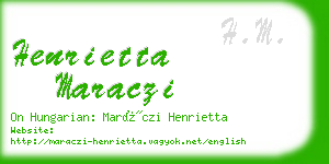 henrietta maraczi business card